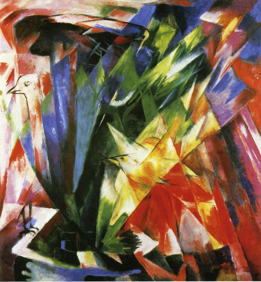 (image for) Handmade oil painting Copy paintings of famous artists Franz Marc's art Birds 1914 - Click Image to Close